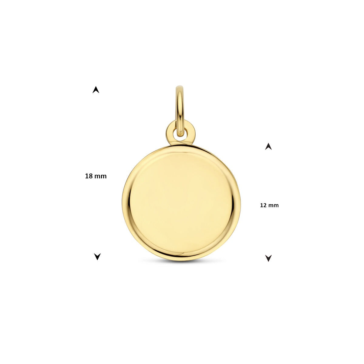 colgante de grabado de oro amarillo 9k