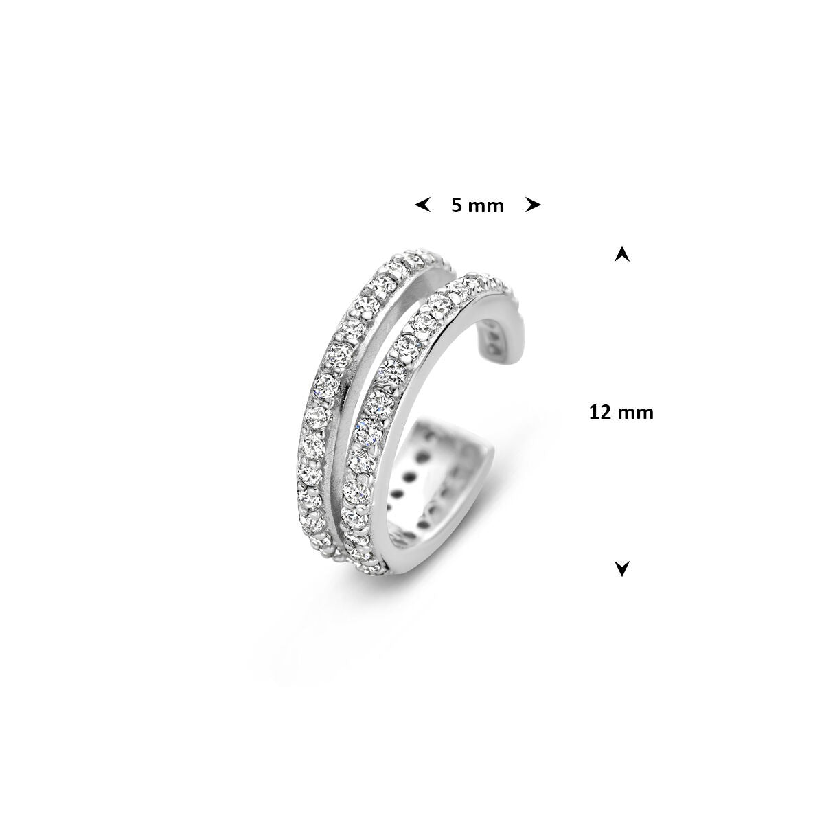 Ear cuff de plata con circonitas – plata 925 rodiada