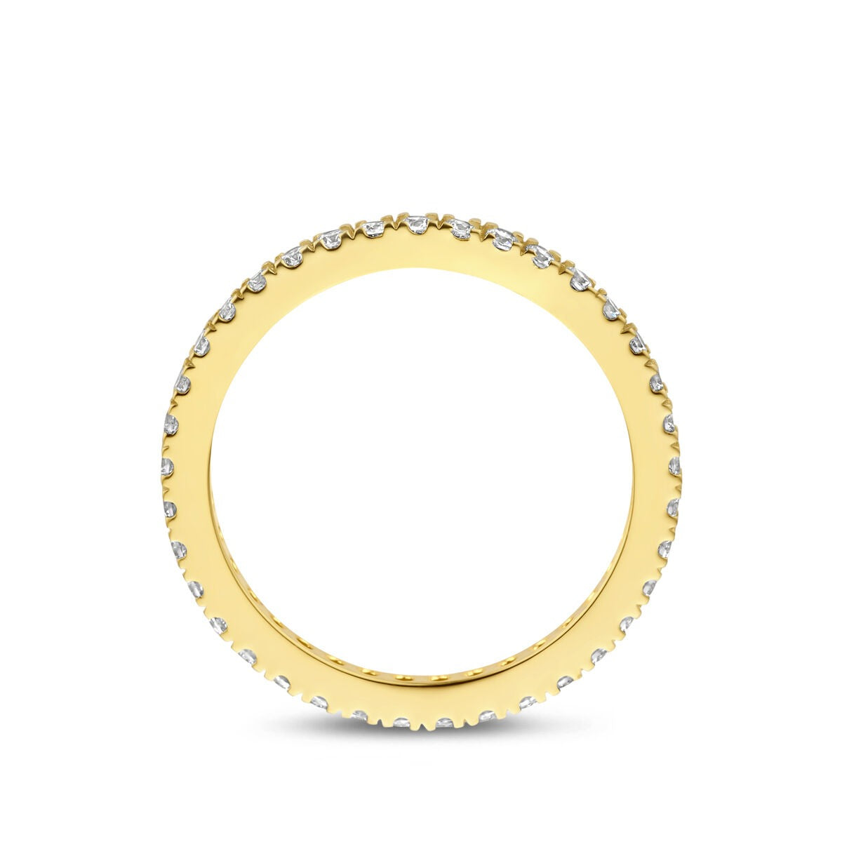 Anillo chapado en oro de plata con circonitas