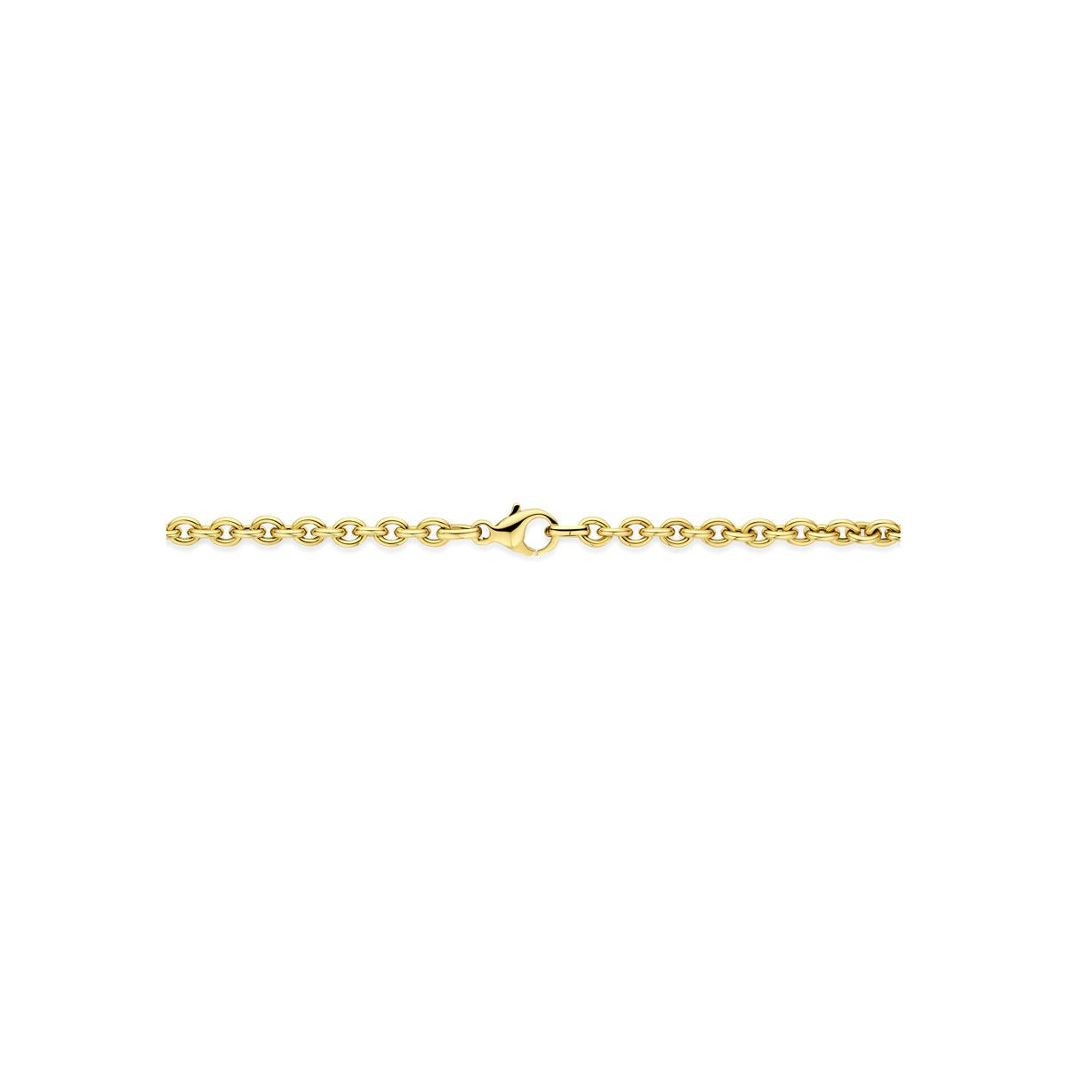 collar de oro amarillo con eslabones de ancla