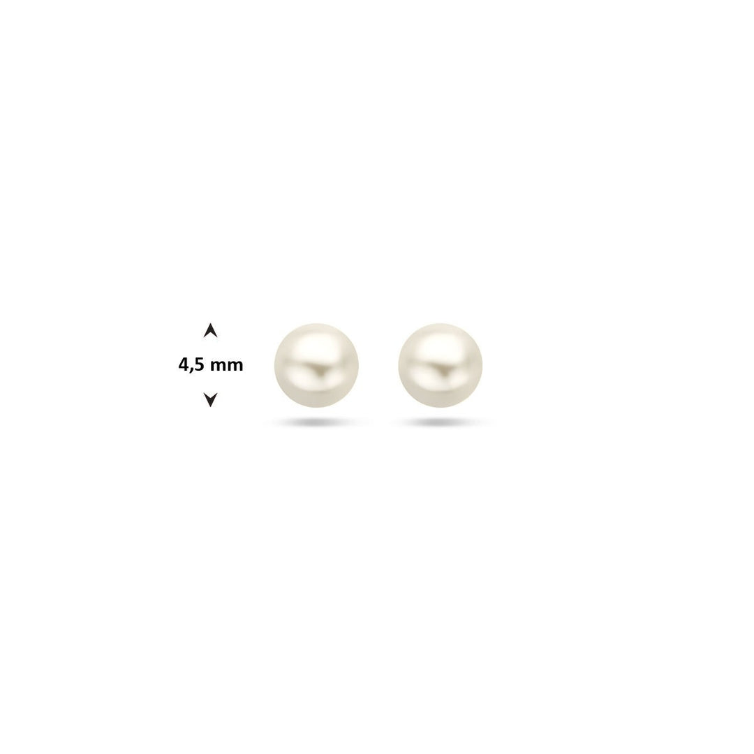Gouden oorknoppen met parel – 9k 4,5 mm