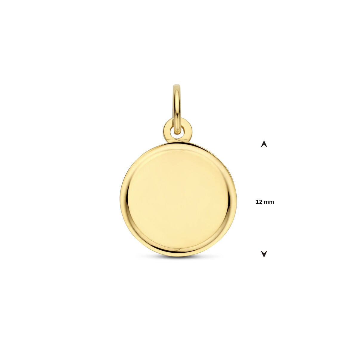 colgante de grabado en oro amarillo de 14k – sutil y elegante en tamaño fino