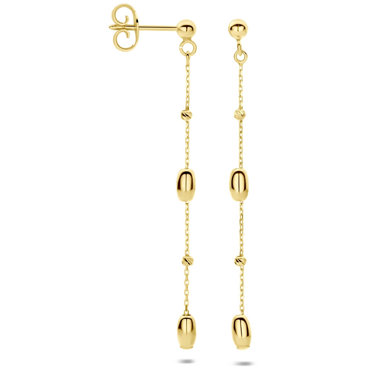 Pendientes de oro amarillo 50 mm