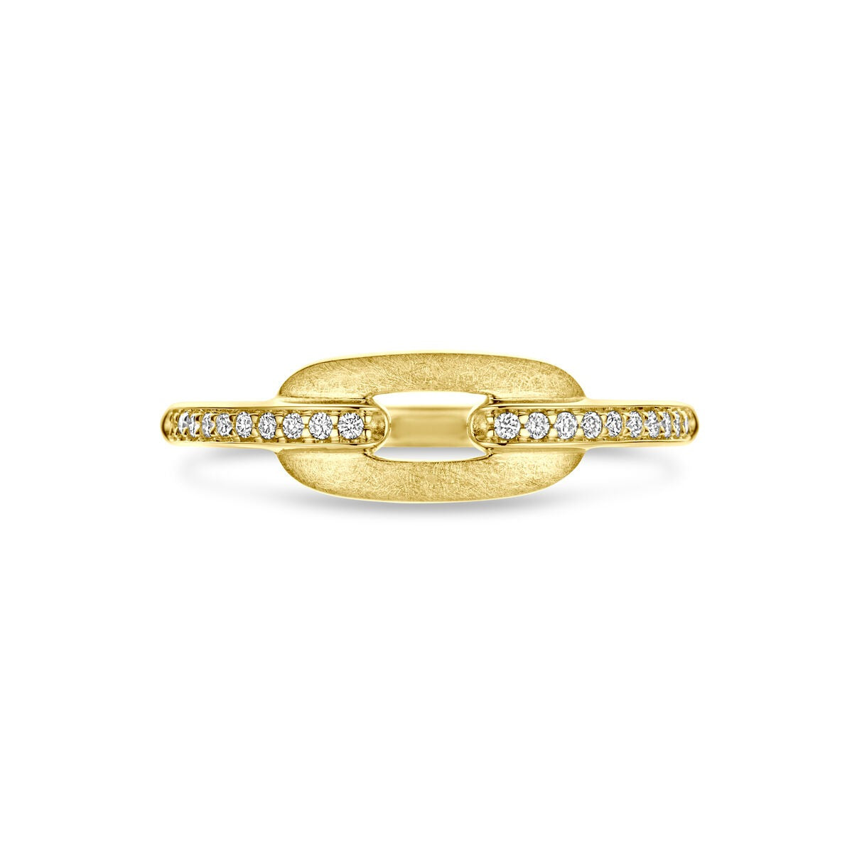 Anillo de mujer en oro amarillo de 14k con diamante 0.08ct h si