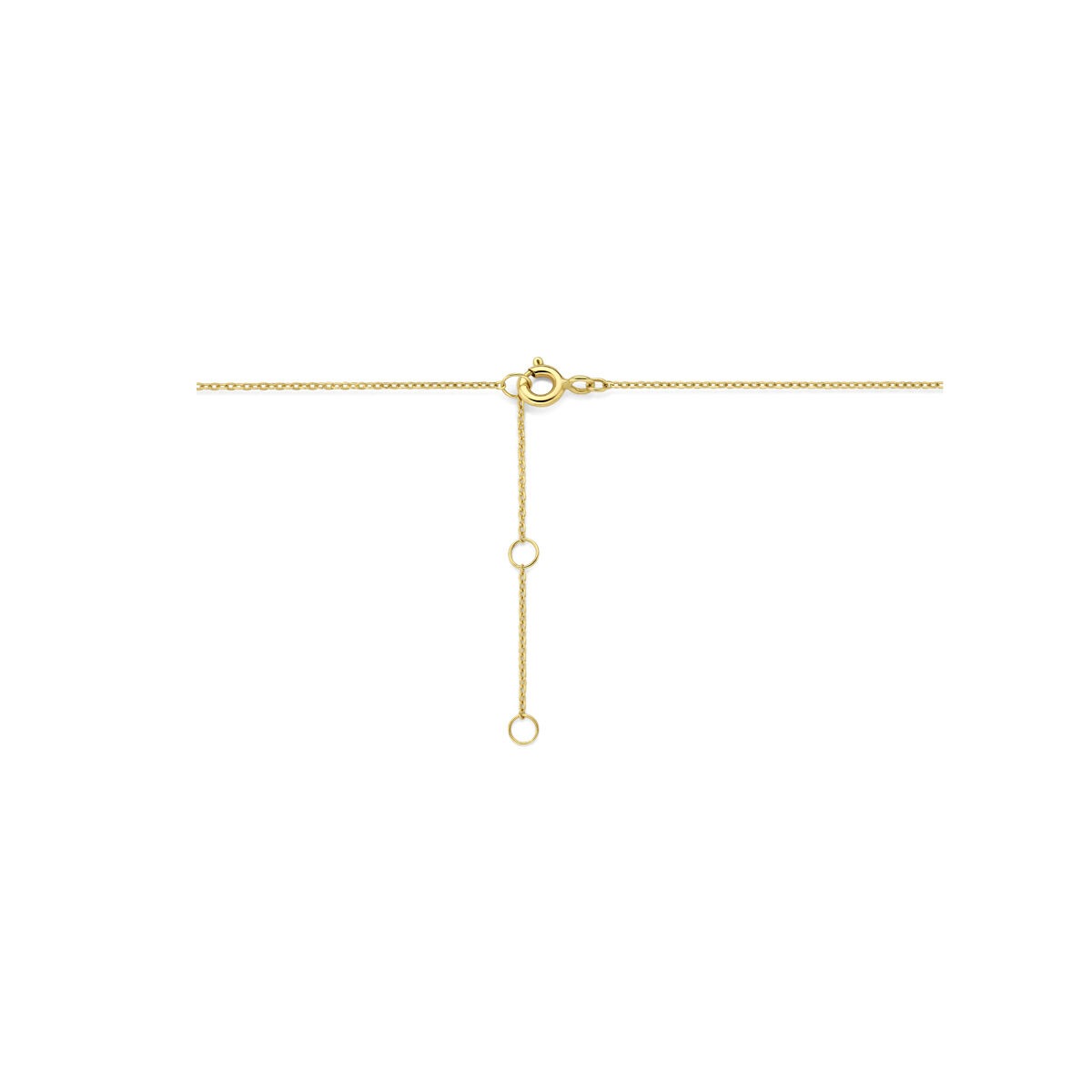 Collar de oro amarillo de 9k con colgante de circonita