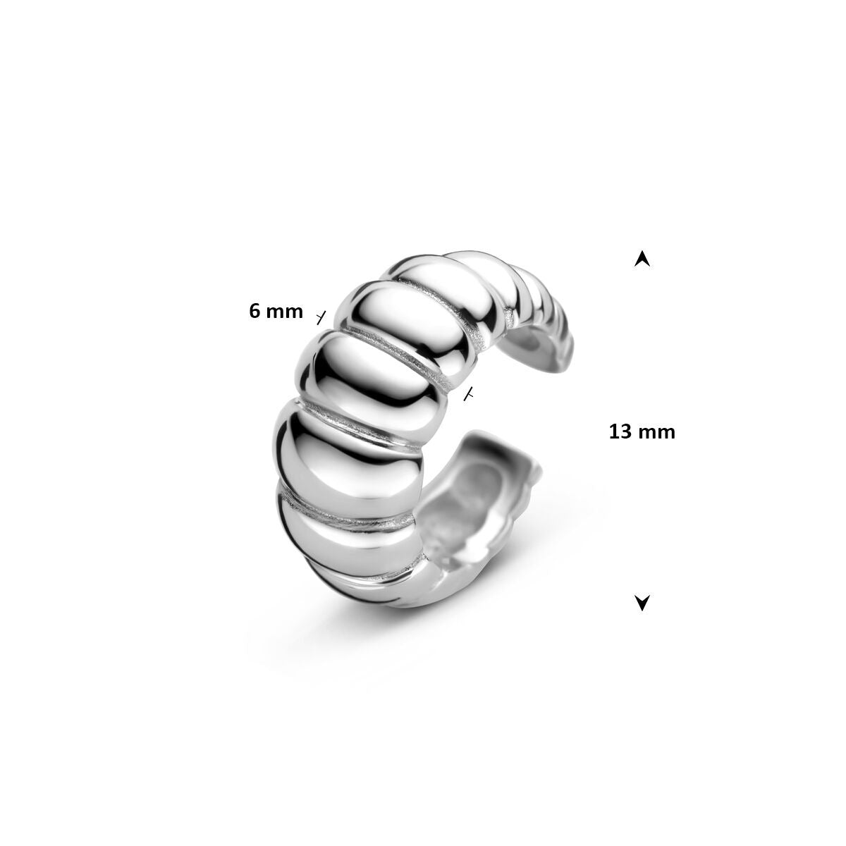 Ear cuff de plata – acento moderno sin perforación