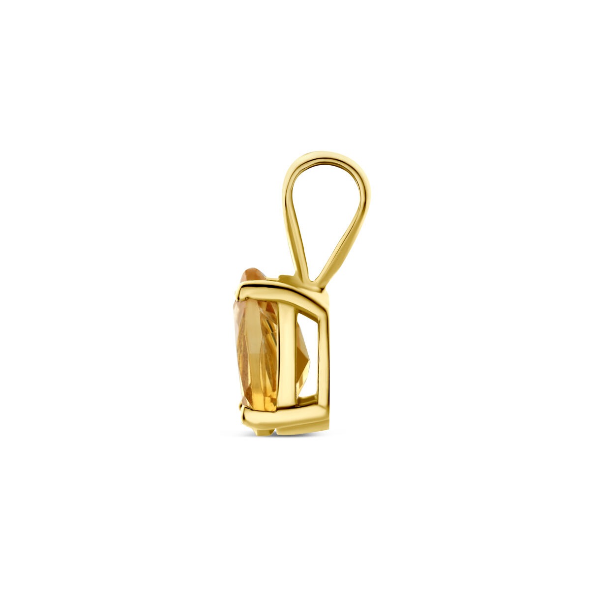 colgante de oro amarillo con citrino