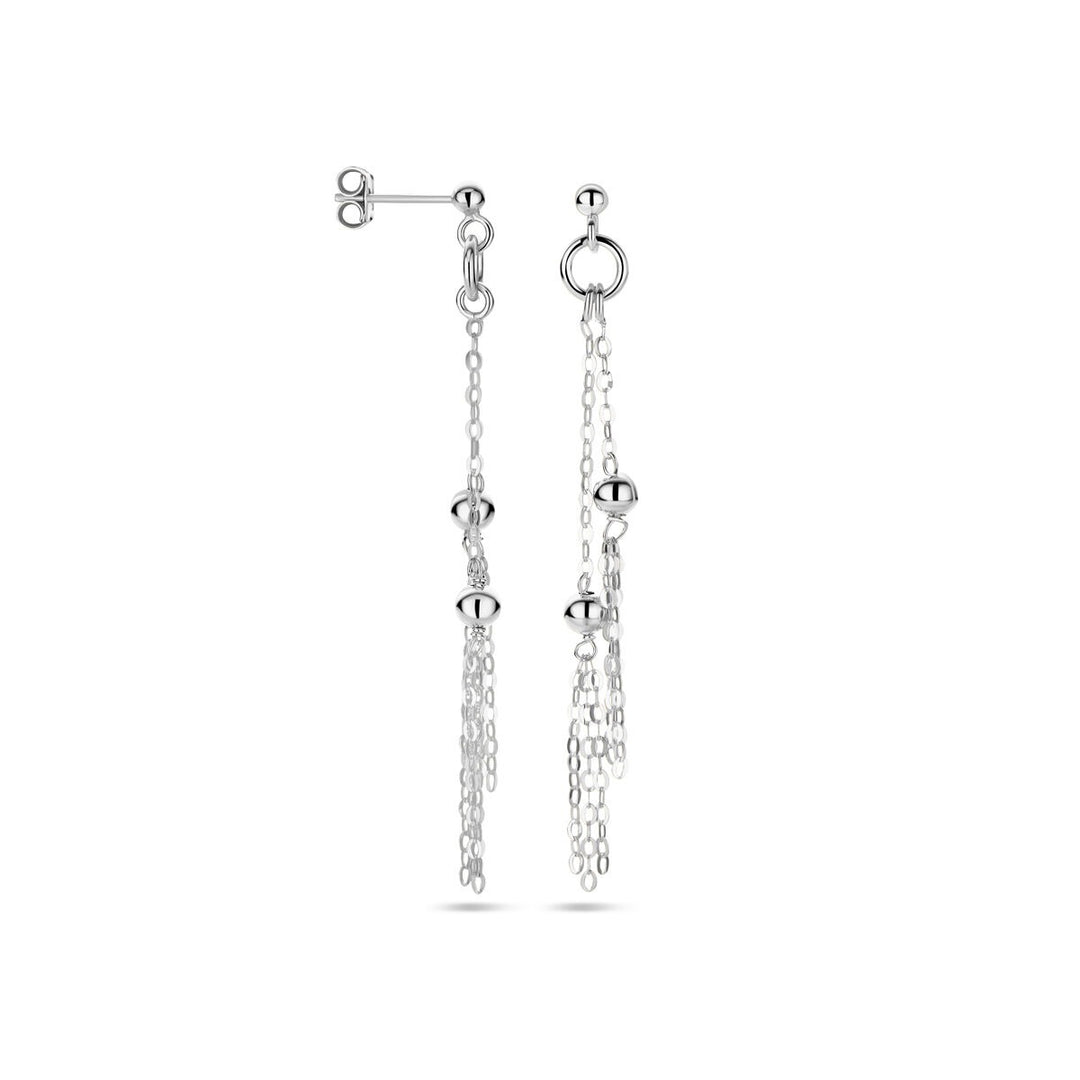 Zilveren lange oorhangers – gerhodineerd 925 zilver