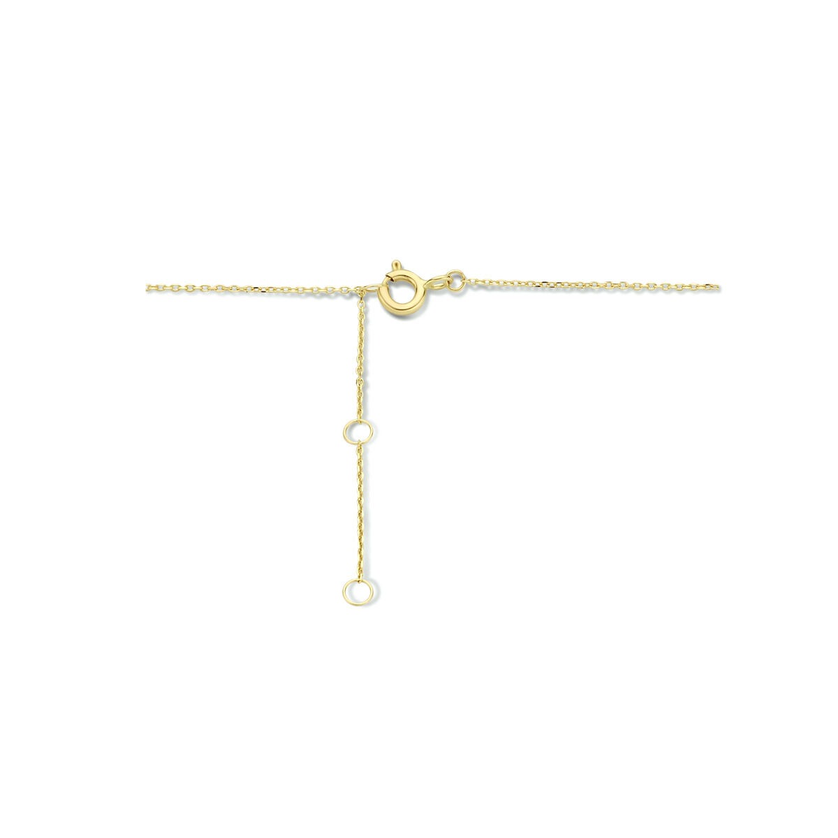 Collar de oro amarillo de 9k con dos corazones