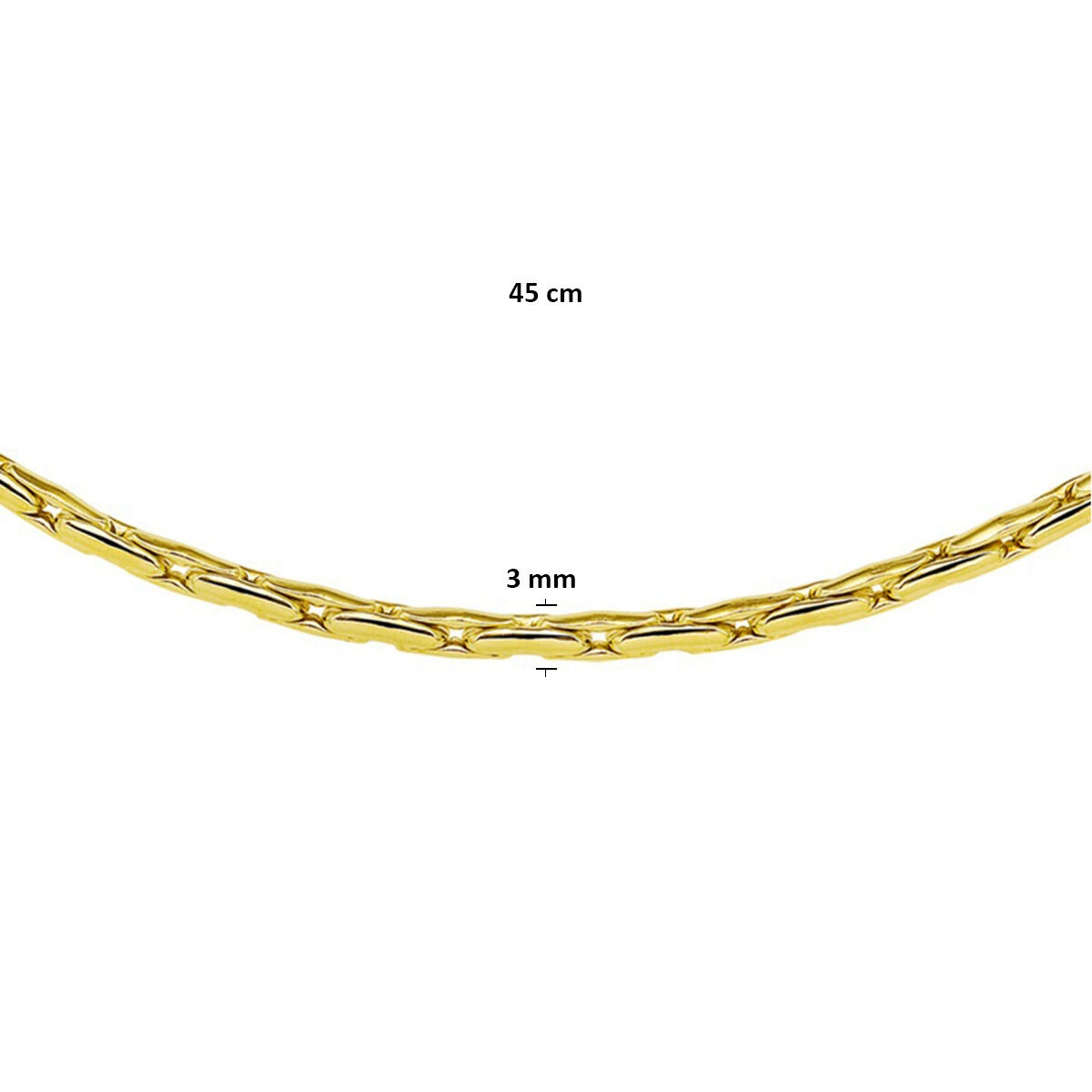 Collar de oro amarillo 9k Silgold Cardano