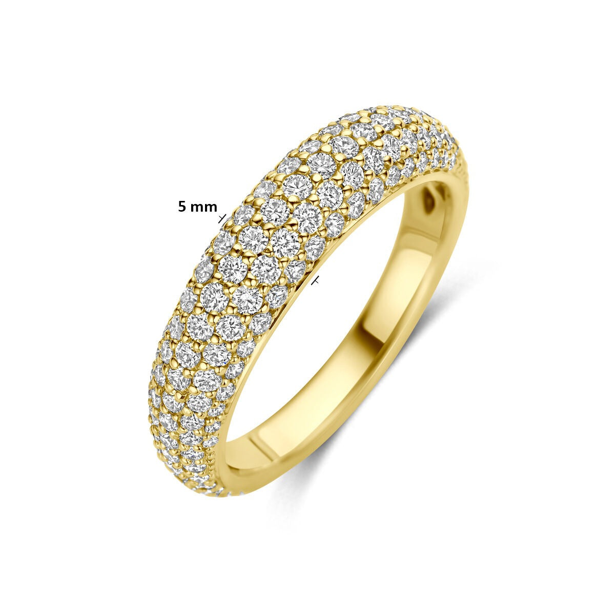 anillo de oro amarillo de 14k con diamante