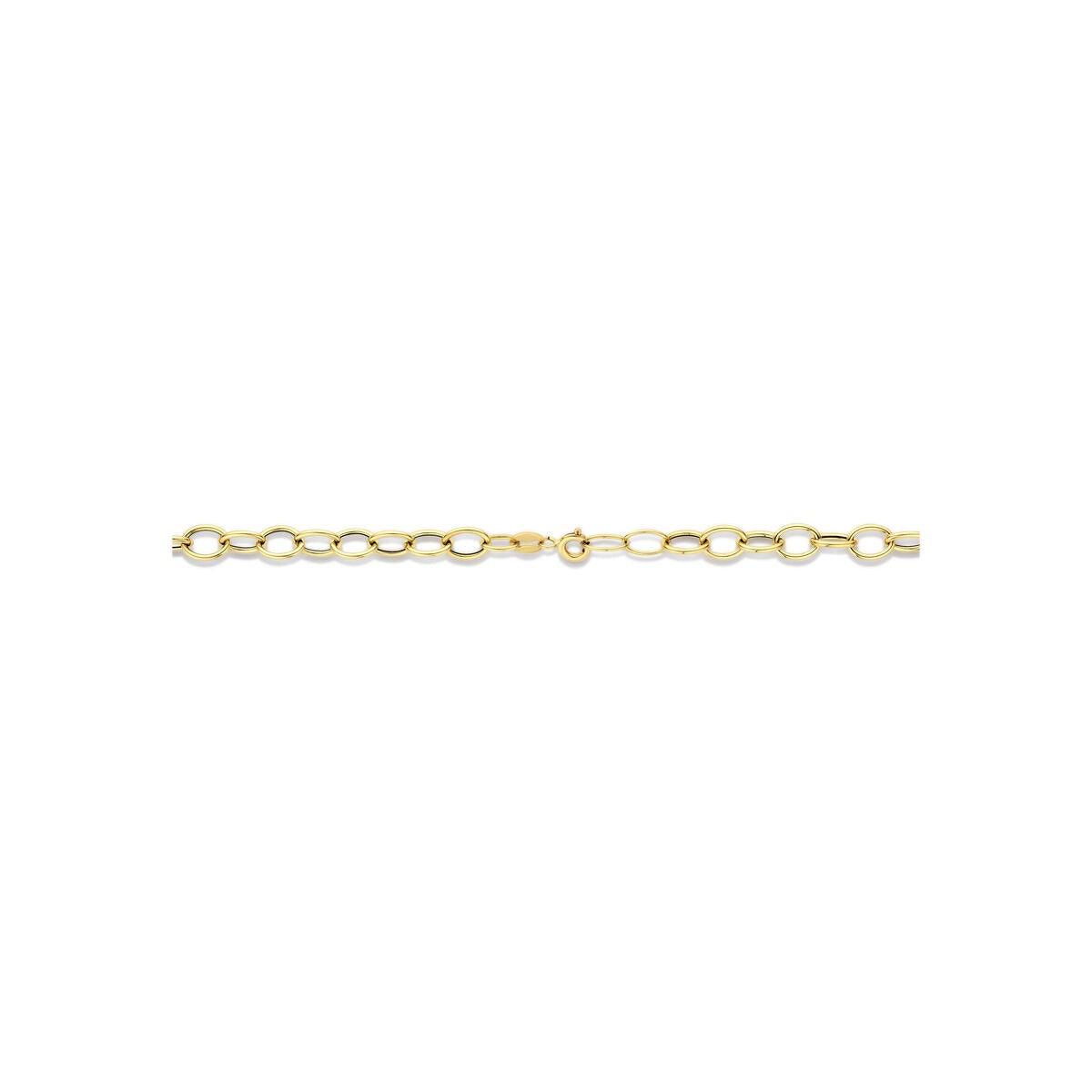 Collar de eslabones en oro amarillo ancla 14k