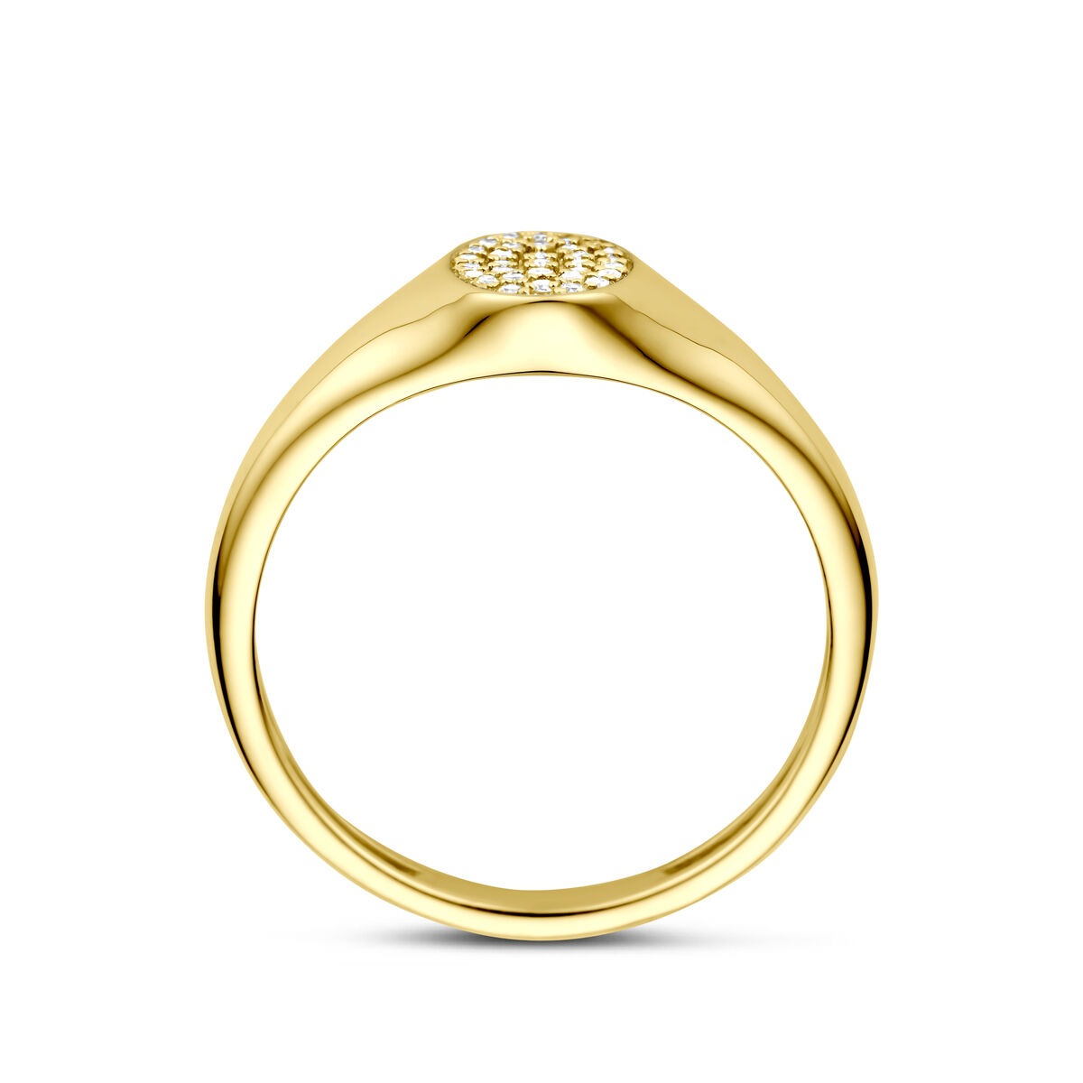 Anillo de oro con diamante 14k de mujer