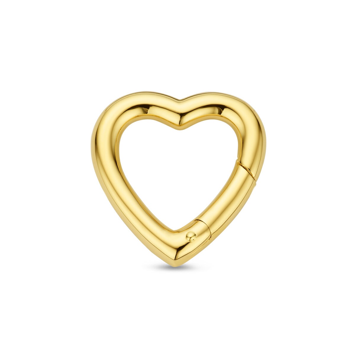 Conector en forma de corazón de oro amarillo de 14k
