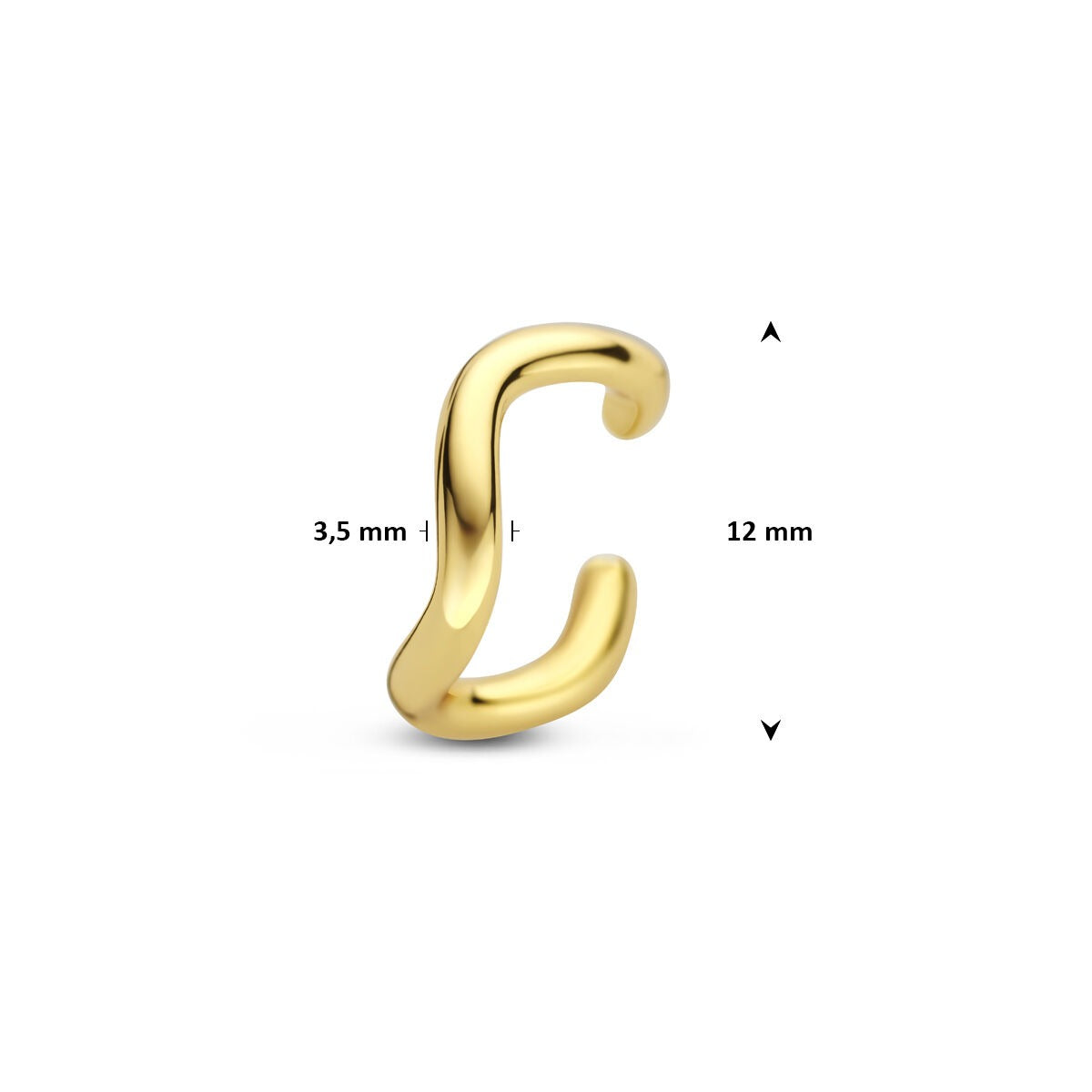 Ear cuff chapado en oro – acento minimalista en oro sin perforación