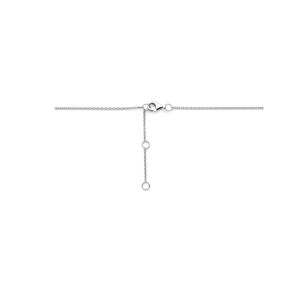 Collar de mujer de plata con colgante de zirconia en forma de gota rodiado 41 - 43 - 45 cm