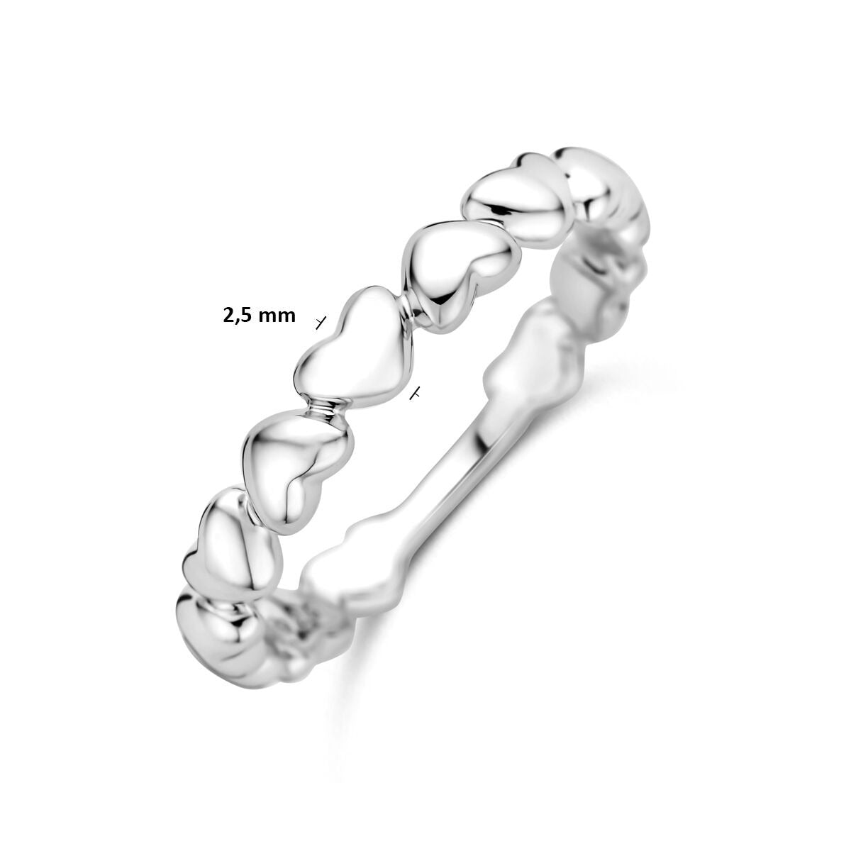 Anillo de plata 925 rodiado con corazón