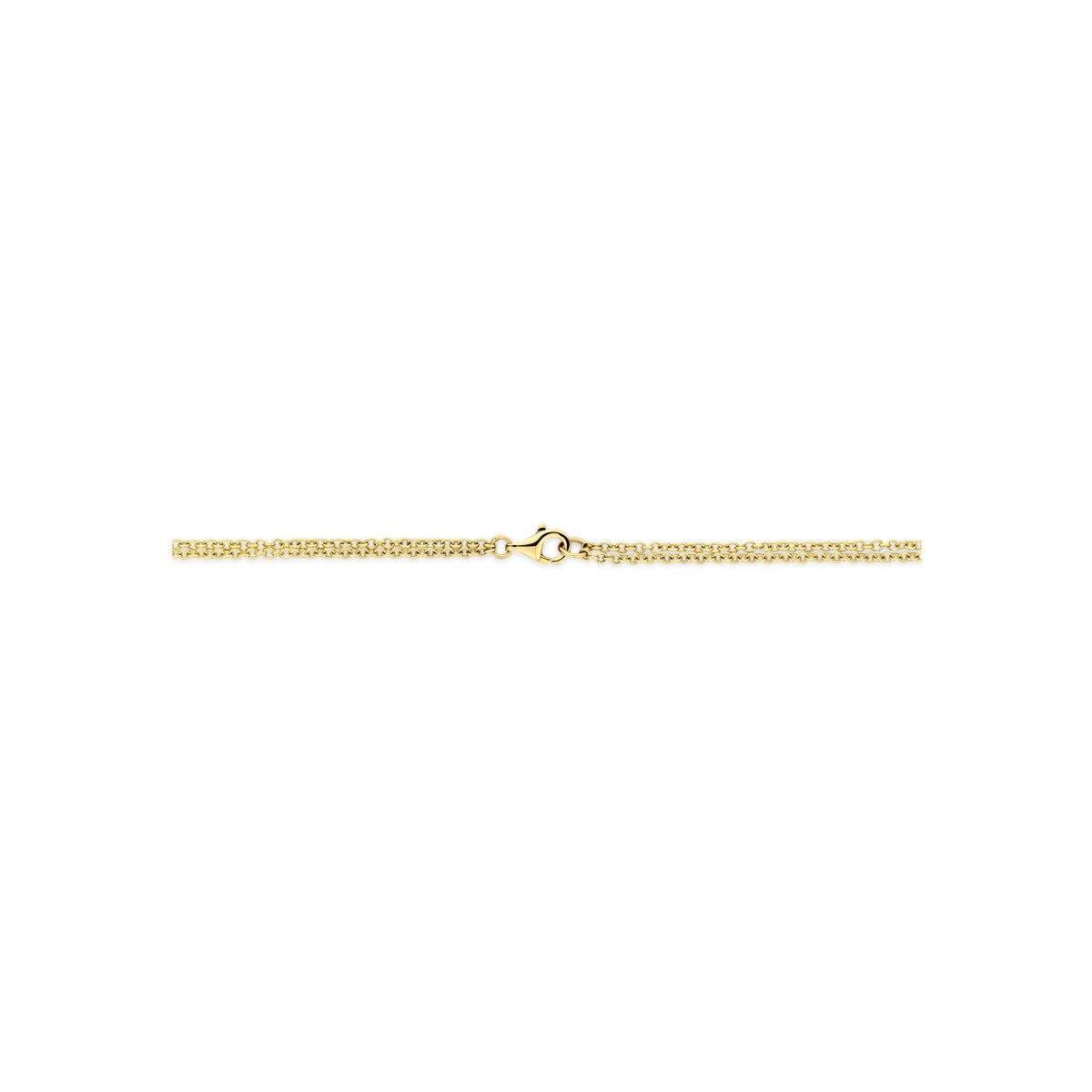 Collar de oro bicolor con colgante de diamante