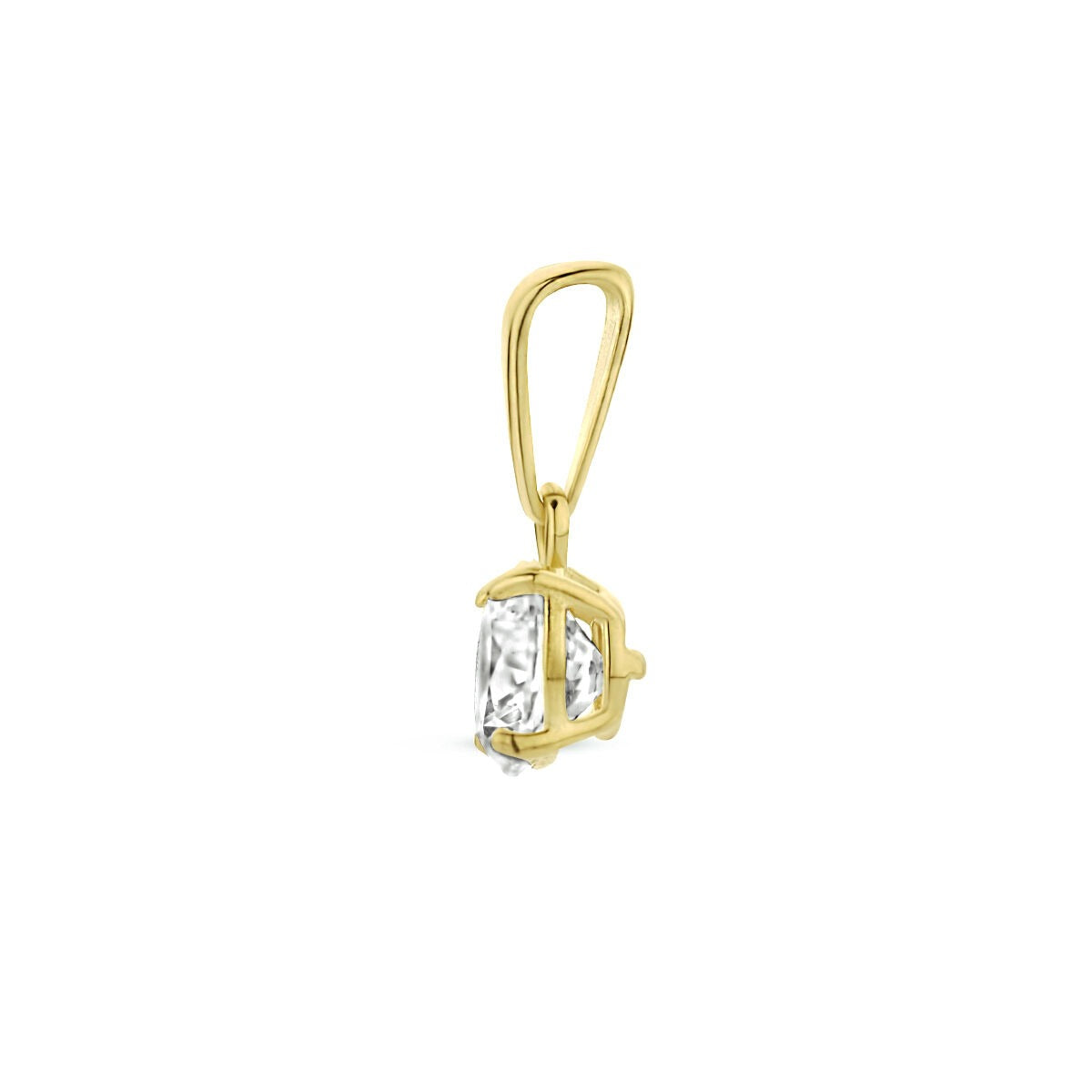 Colgante de oro con circonitas – 9k oro amarillo, tallado en brillante
