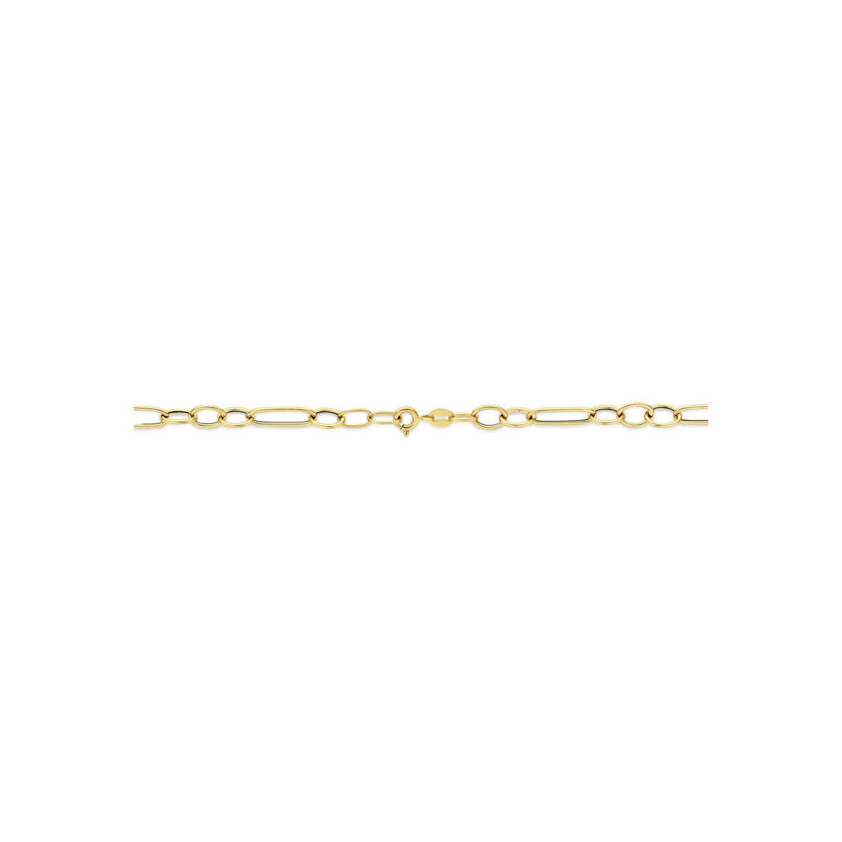 Collar de eslabones en oro amarillo ancla de 14k