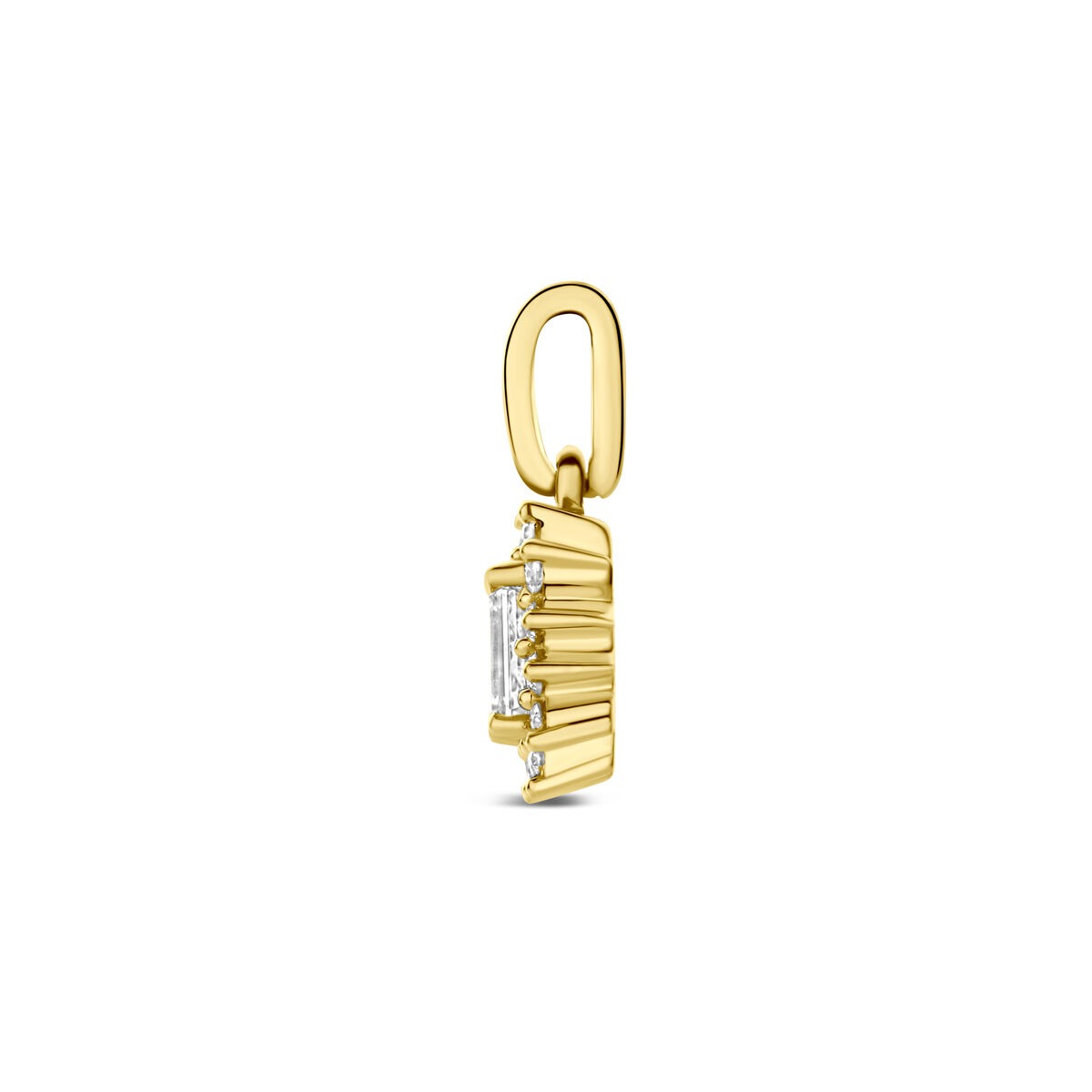 colgante de oro amarillo con diamante cultivado en laboratorio