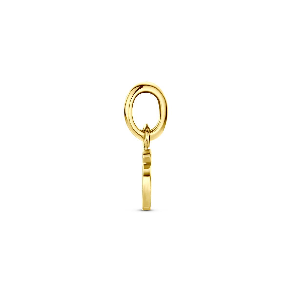 14k Geelgouden lieveheersbeestje hanger met emaille