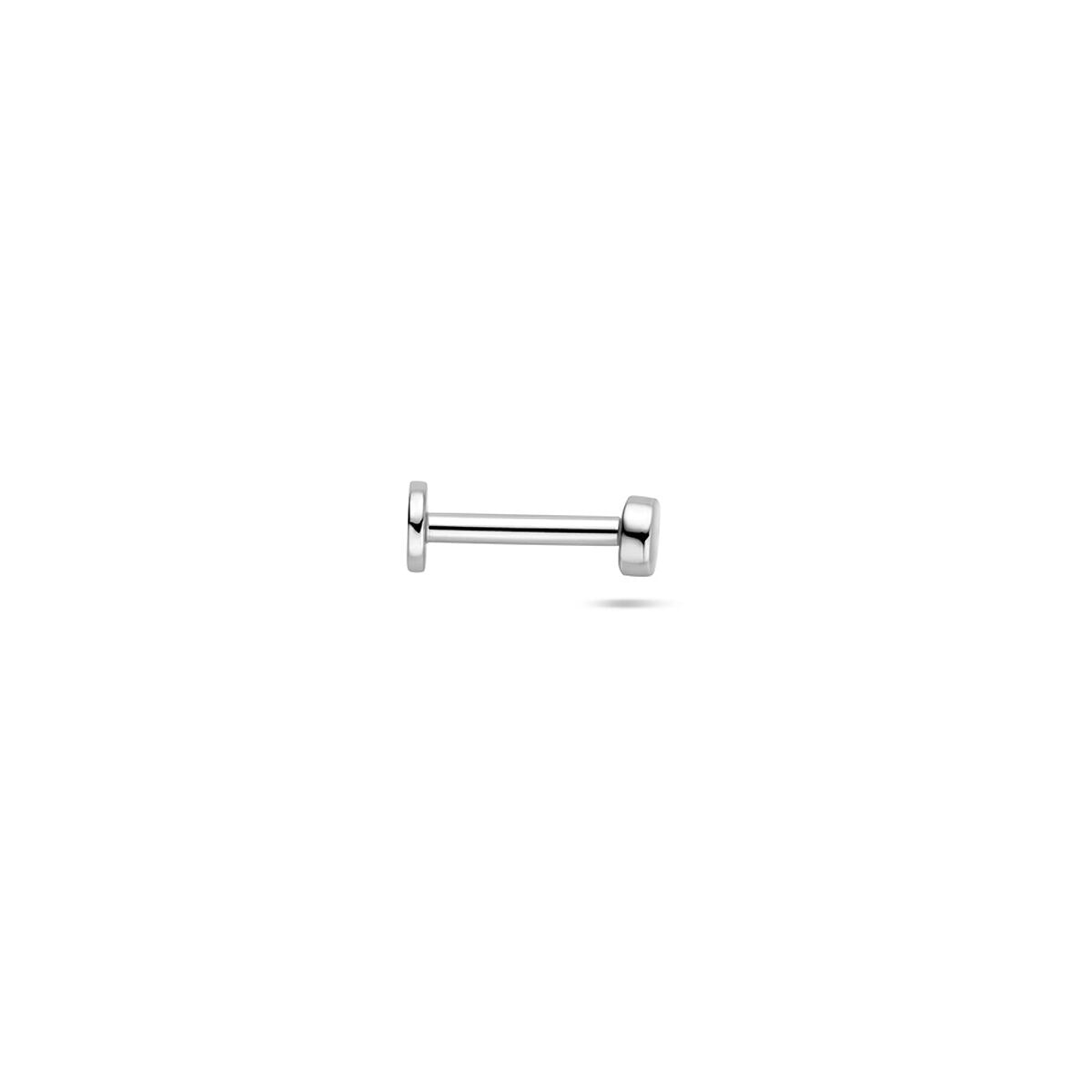 Piercing redondo de plata - rodiado en plata 925