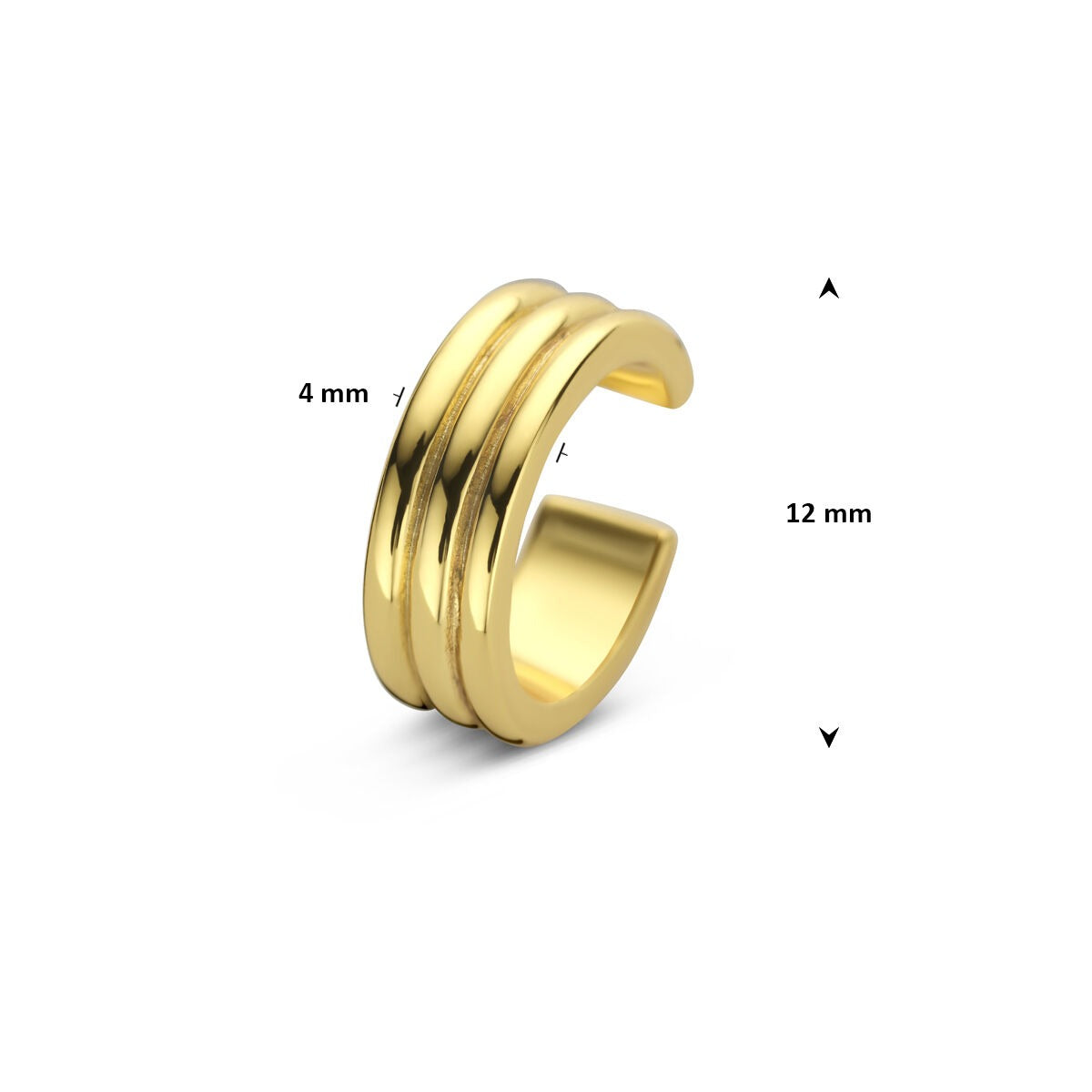 Ear cuff chapado en oro – acento minimalista en oro sin perforación