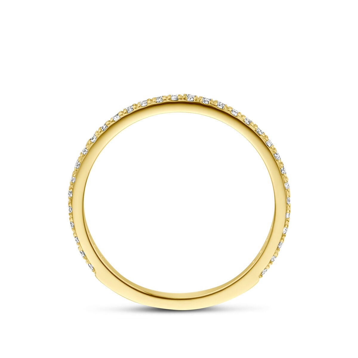 14k geelgouden ring met lab grown diamant