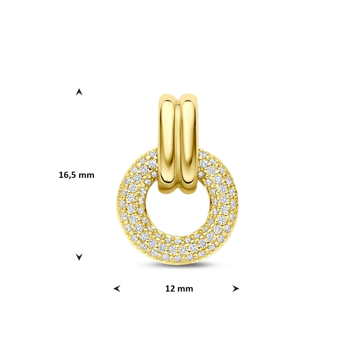 colgante de mujer en oro amarillo de 14k con diamante – 0.19ct