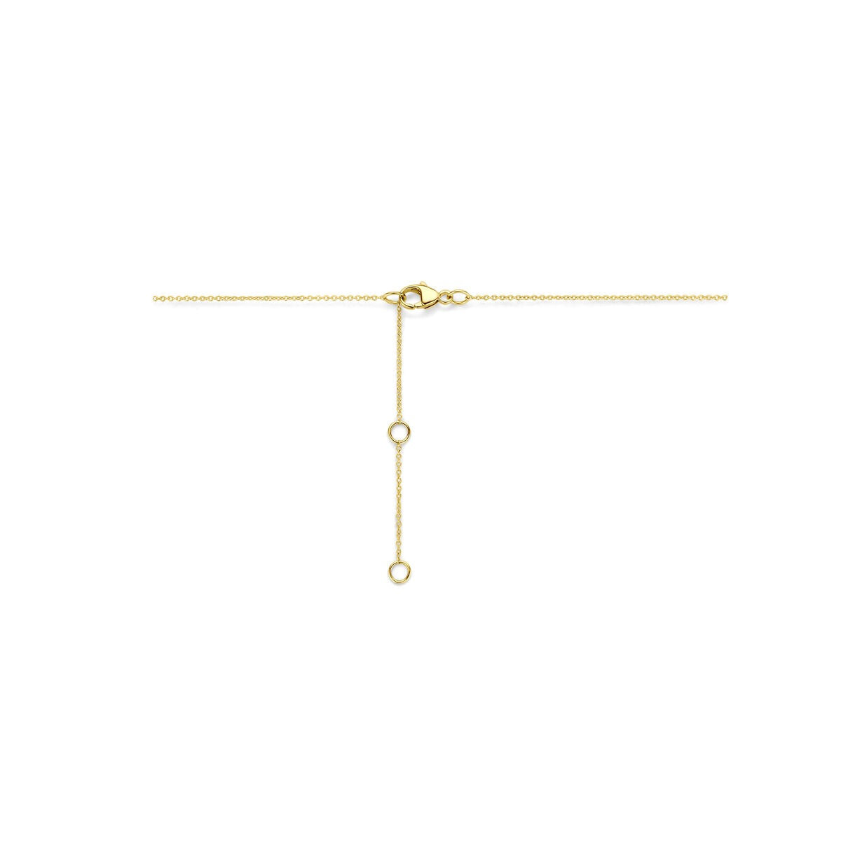 Collar de oro amarillo de 14k con diamante cultivado en laboratorio