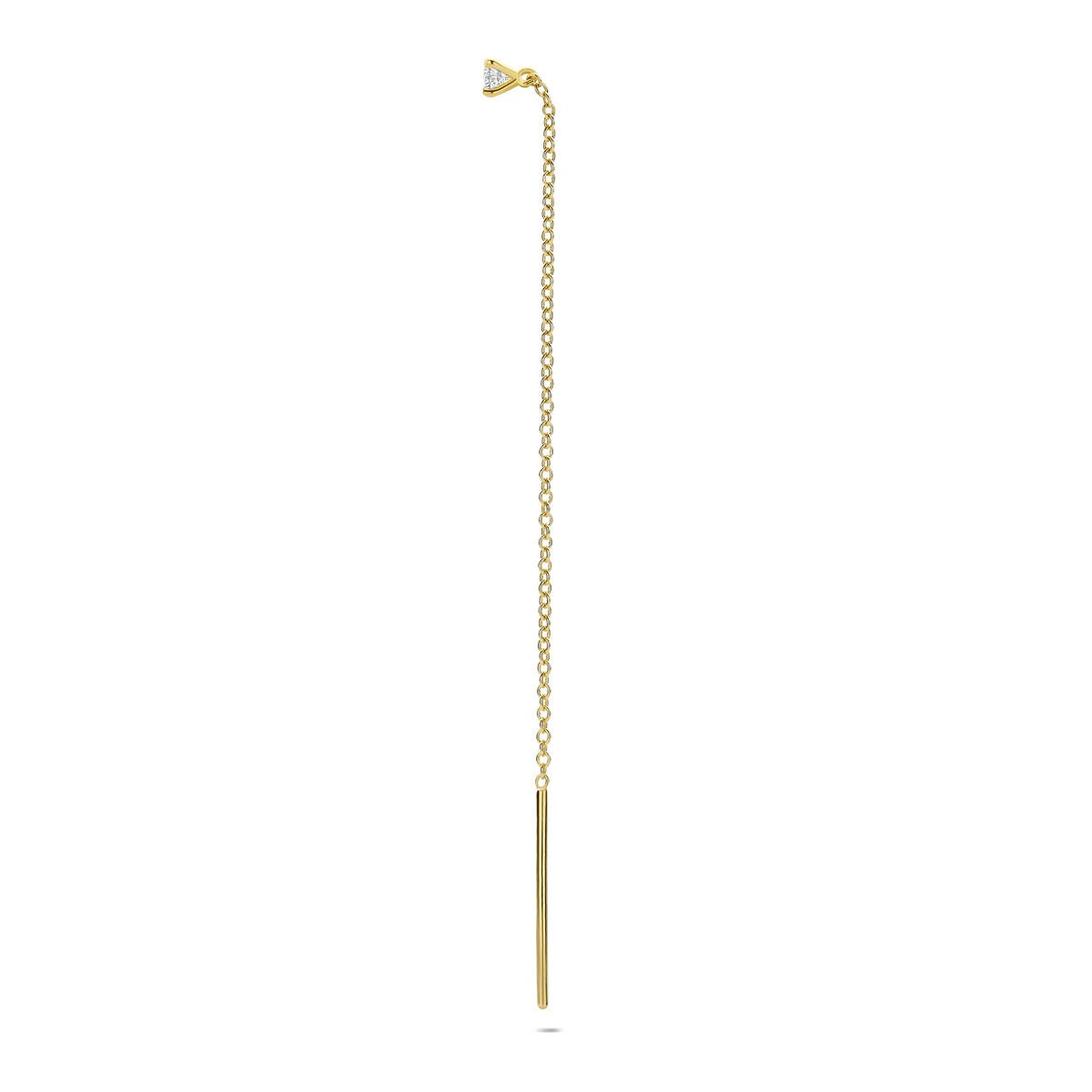 Aro de oro amarillo de 14k con diamante