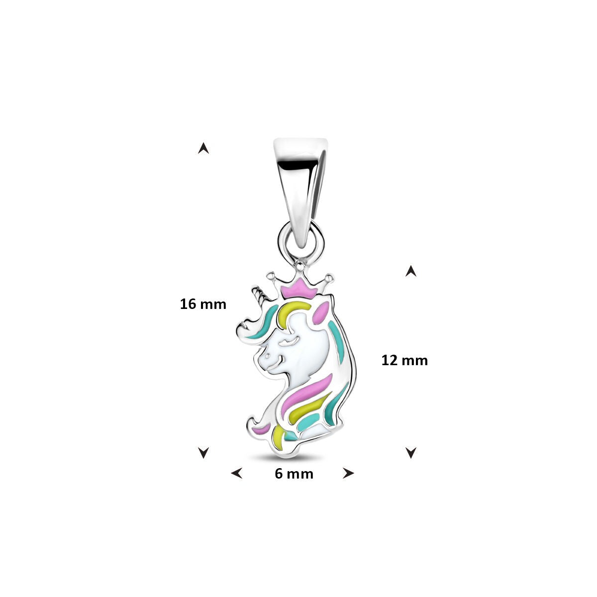Colgante infantil de unicornio 16 mm
