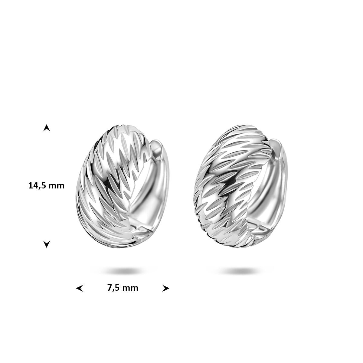 Aros de plata 925 rodiados