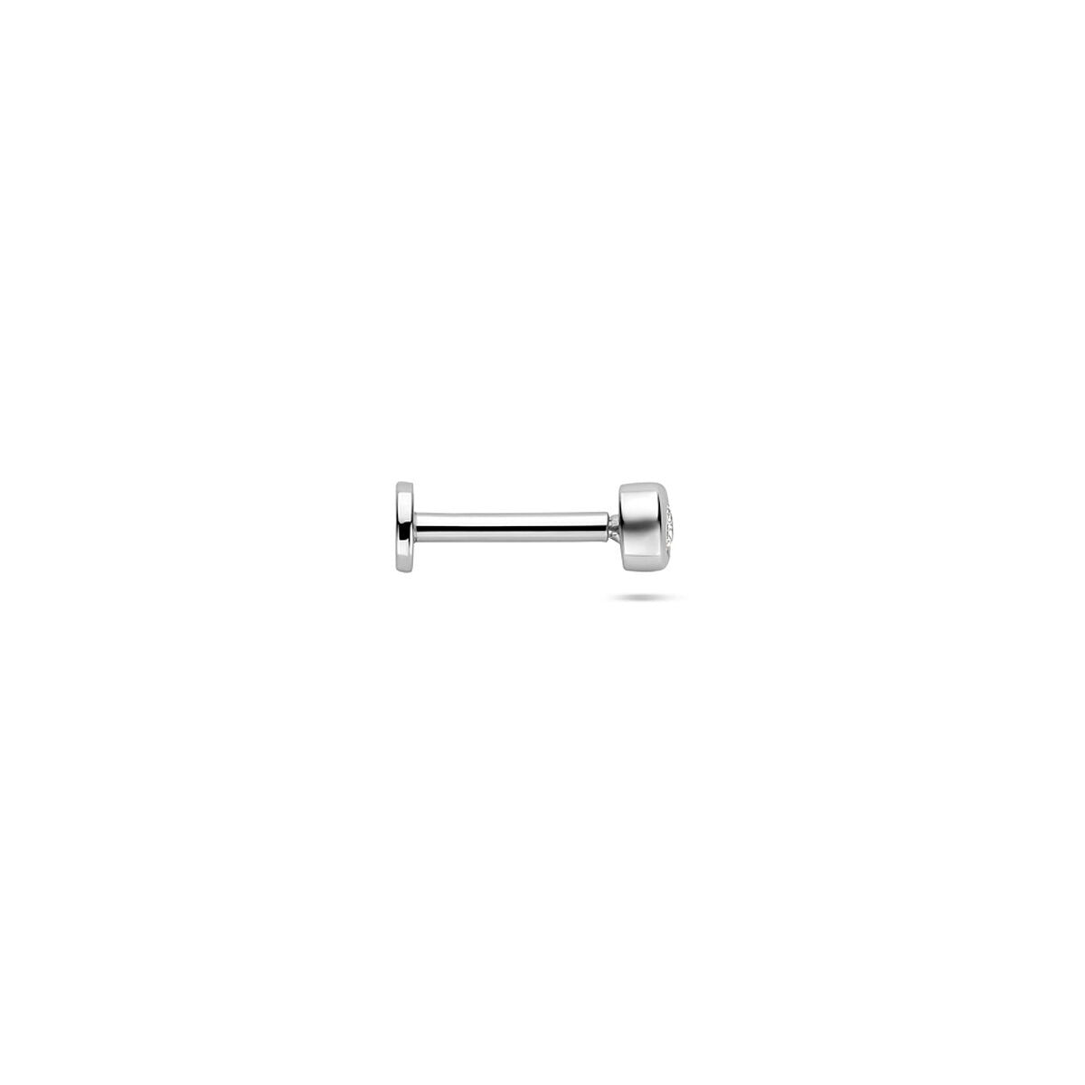 Piercing de plata rhodium con circonitas