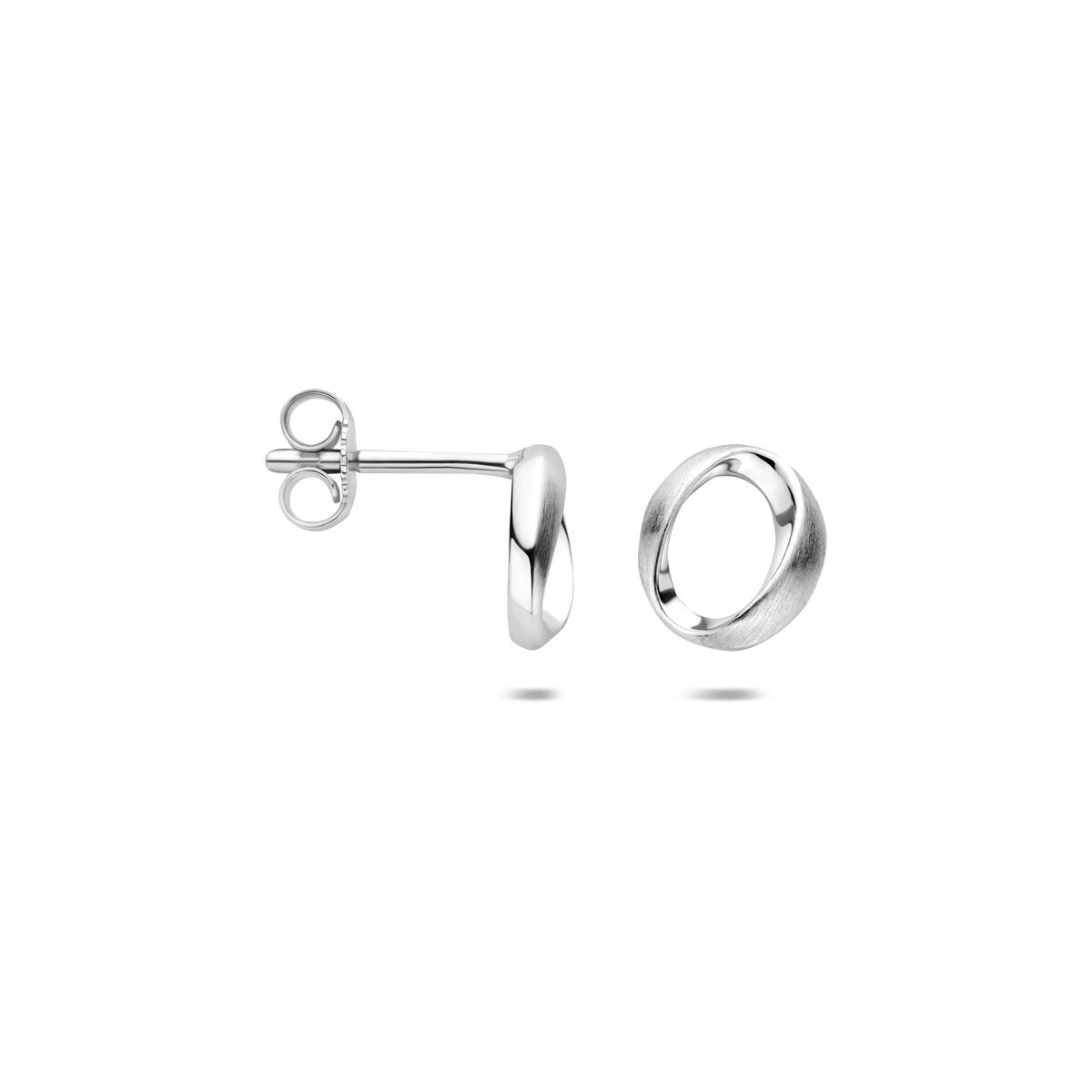 Pendientes de botón de plata - rodiados 925