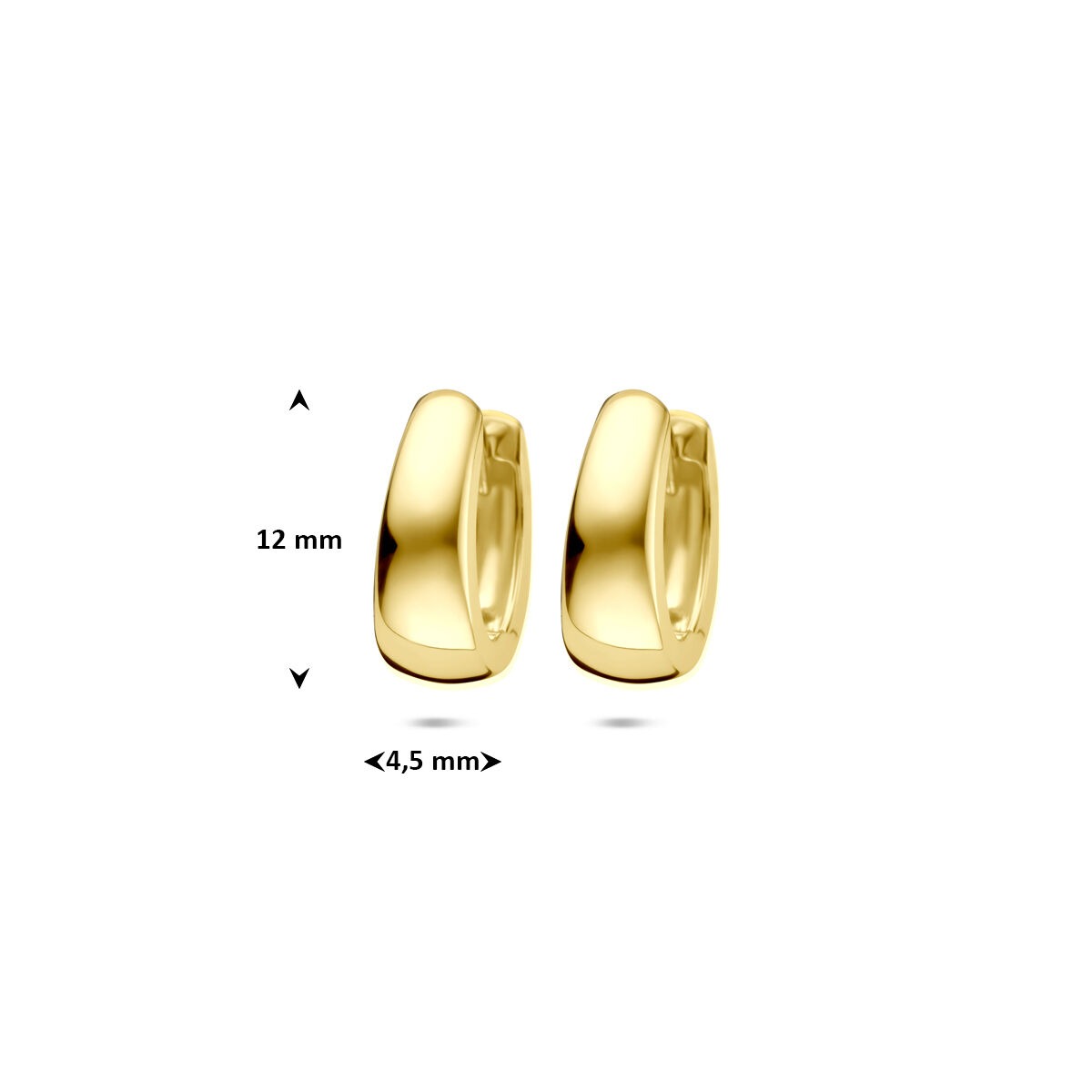 Aros chapado en oro amarillo – compacto y clásico