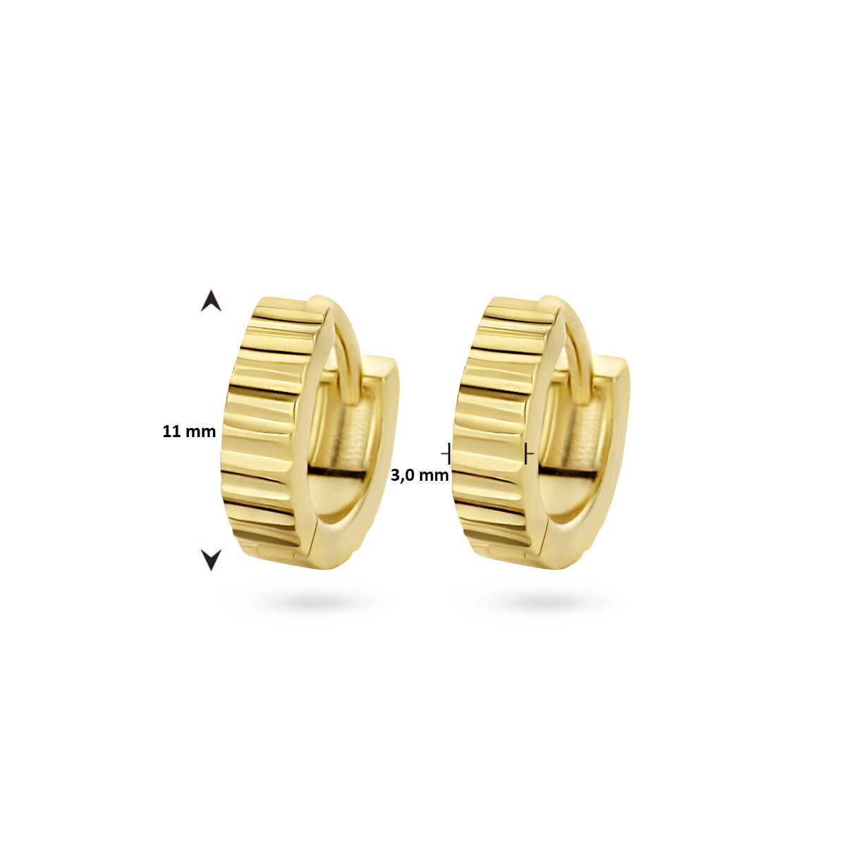Aros chapados en oro de plata – Ø11 mm