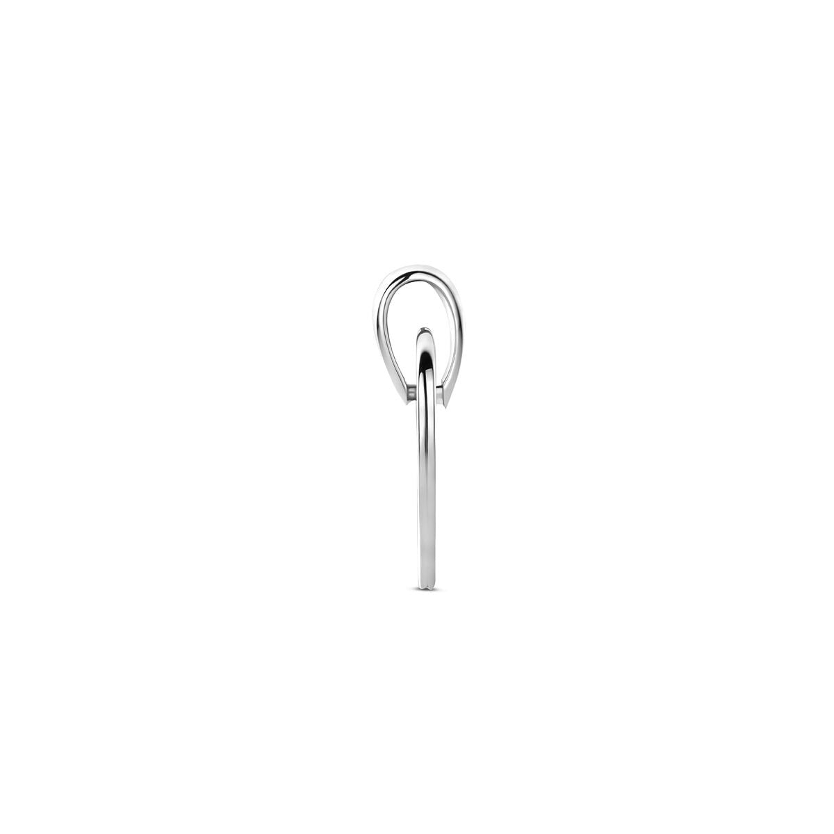 Colgante de corazón de plata rodiado 18 mm