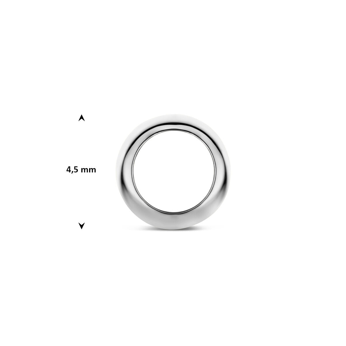 colgante redondo de oro blanco de 14k