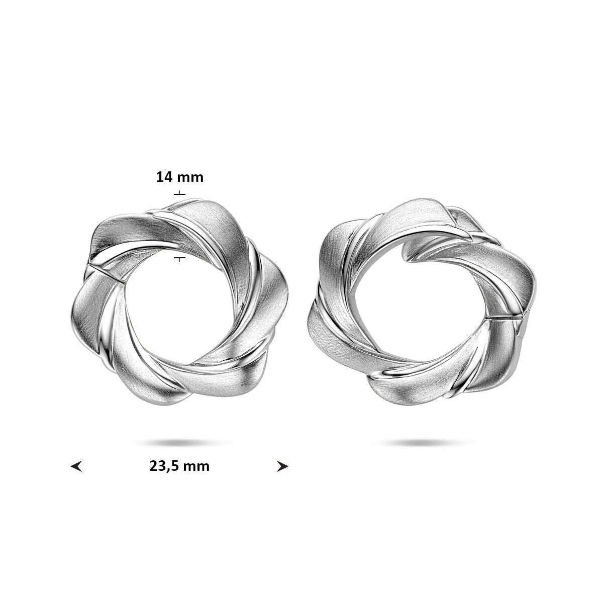 Aros de plata - rodiados en plata 925