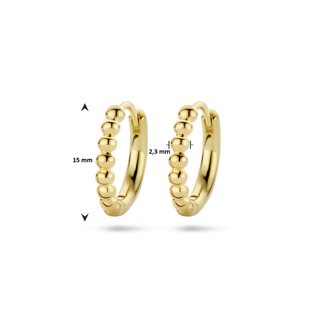 Aros chapados en oro de plata – 2.3 mm