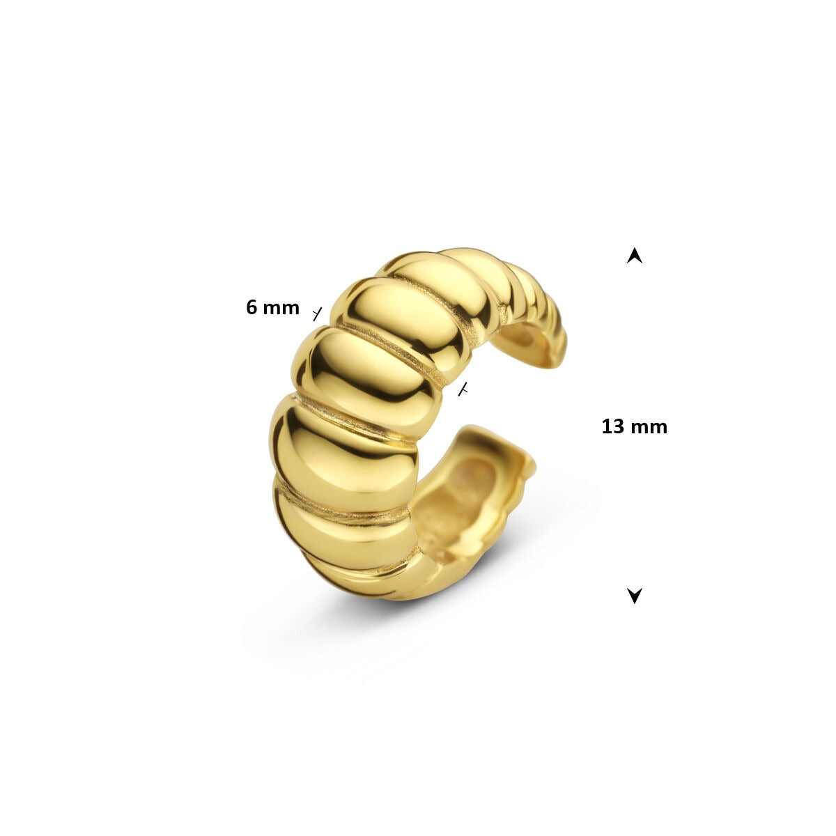 Ear cuff chapado en oro – acento dorado elegante sin perforación
