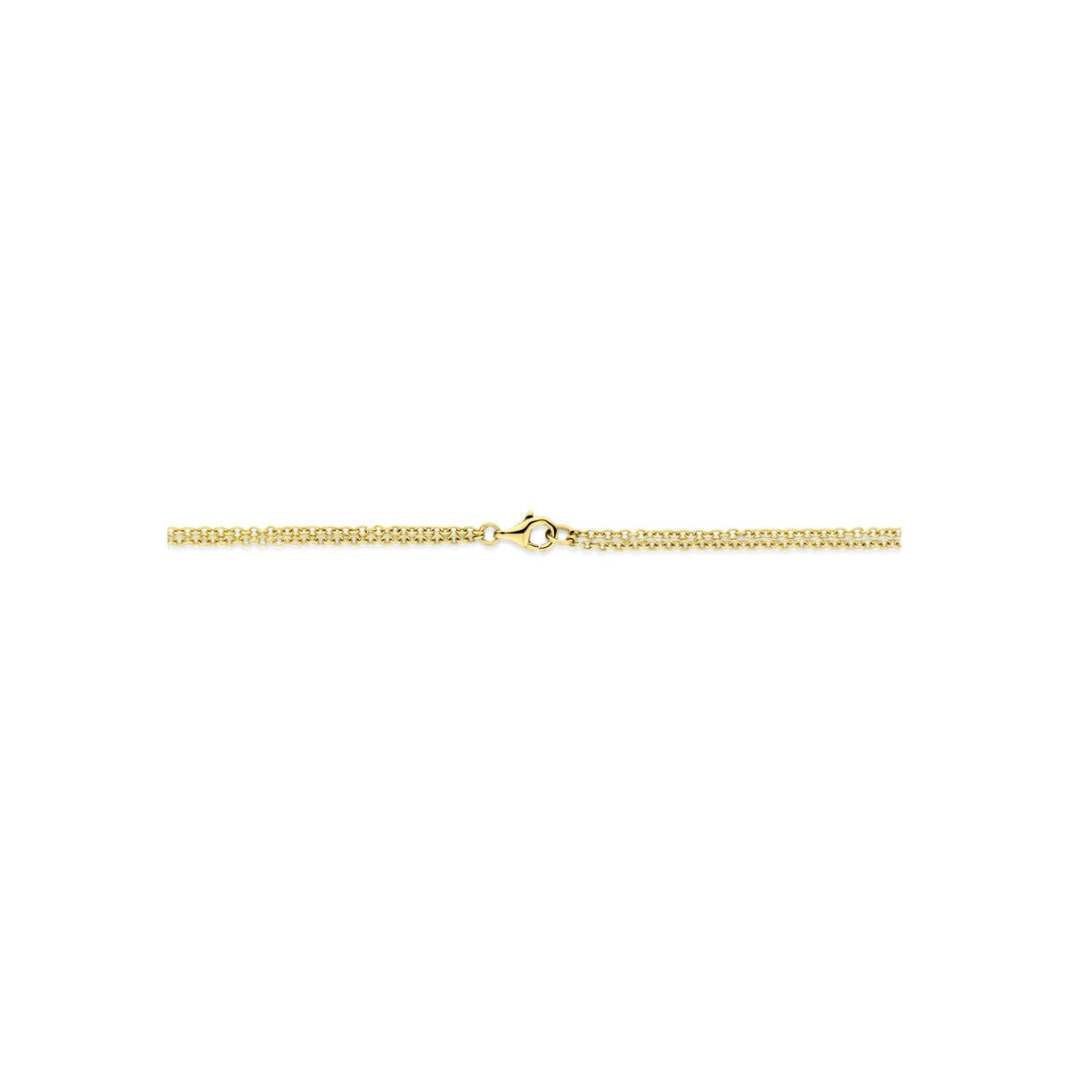 Collar de oro bicolor con colgante rectangular