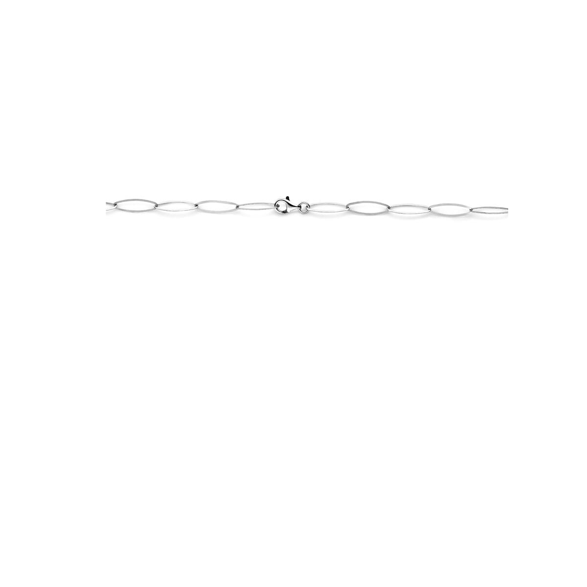 Collar de mujer de plata rhodium ancla 5,1 mm 45 cm