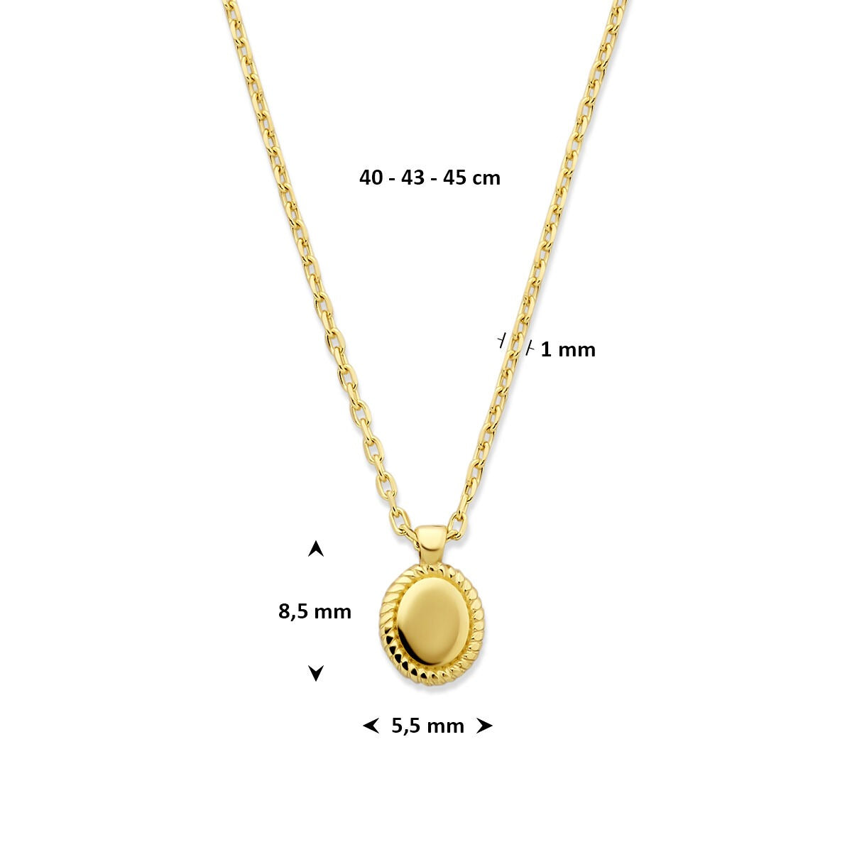 collar de oro amarillo con colgante – elegancia refinada