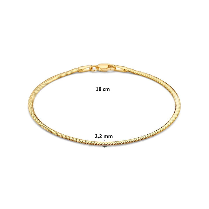 14k geelgouden slangenarmband