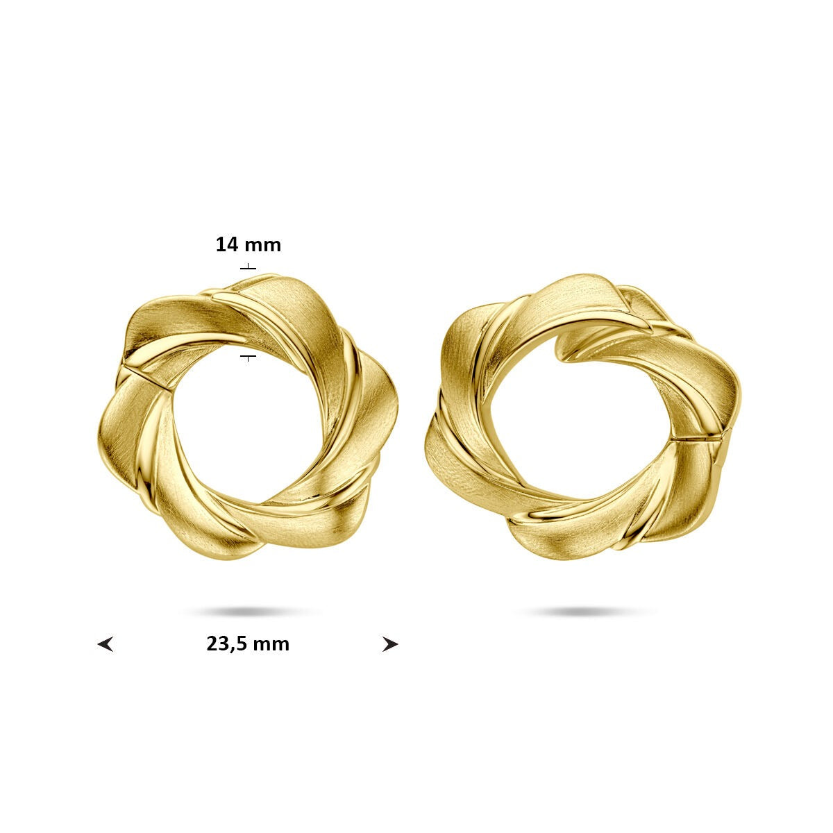 Aros chapados en oro de plata – 925 plata