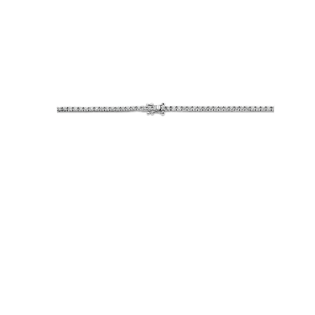 collar de oro blanco de 14k con diamantes lab grown de 3.00 ct - talla brillante