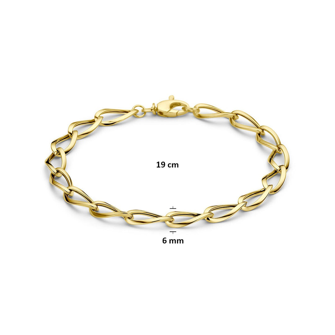 9k Geelgouden anker armband